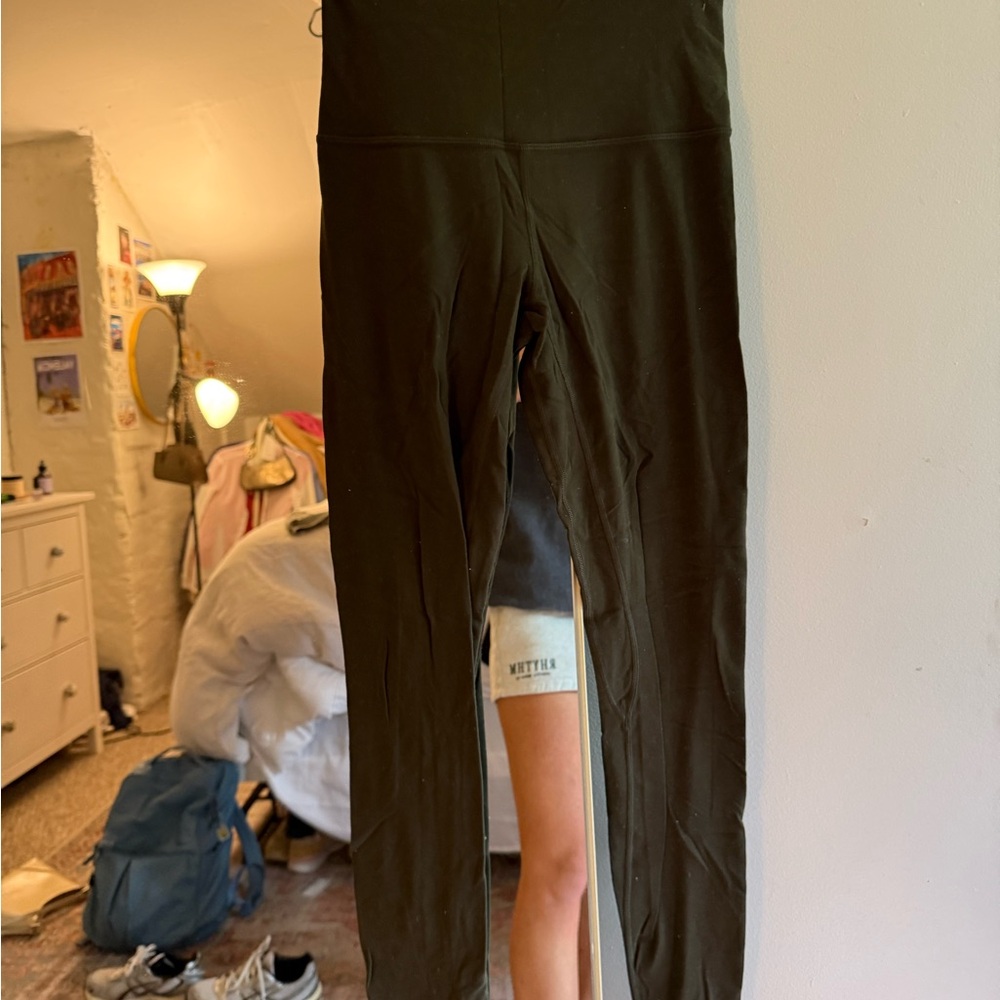 Dark Green High-Waisted Leggings